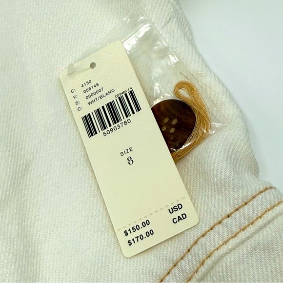 Pilcro and the Letterpress Women’s White Button-Front Mini Dress 8 Anthropologie - Picture 5 of 16